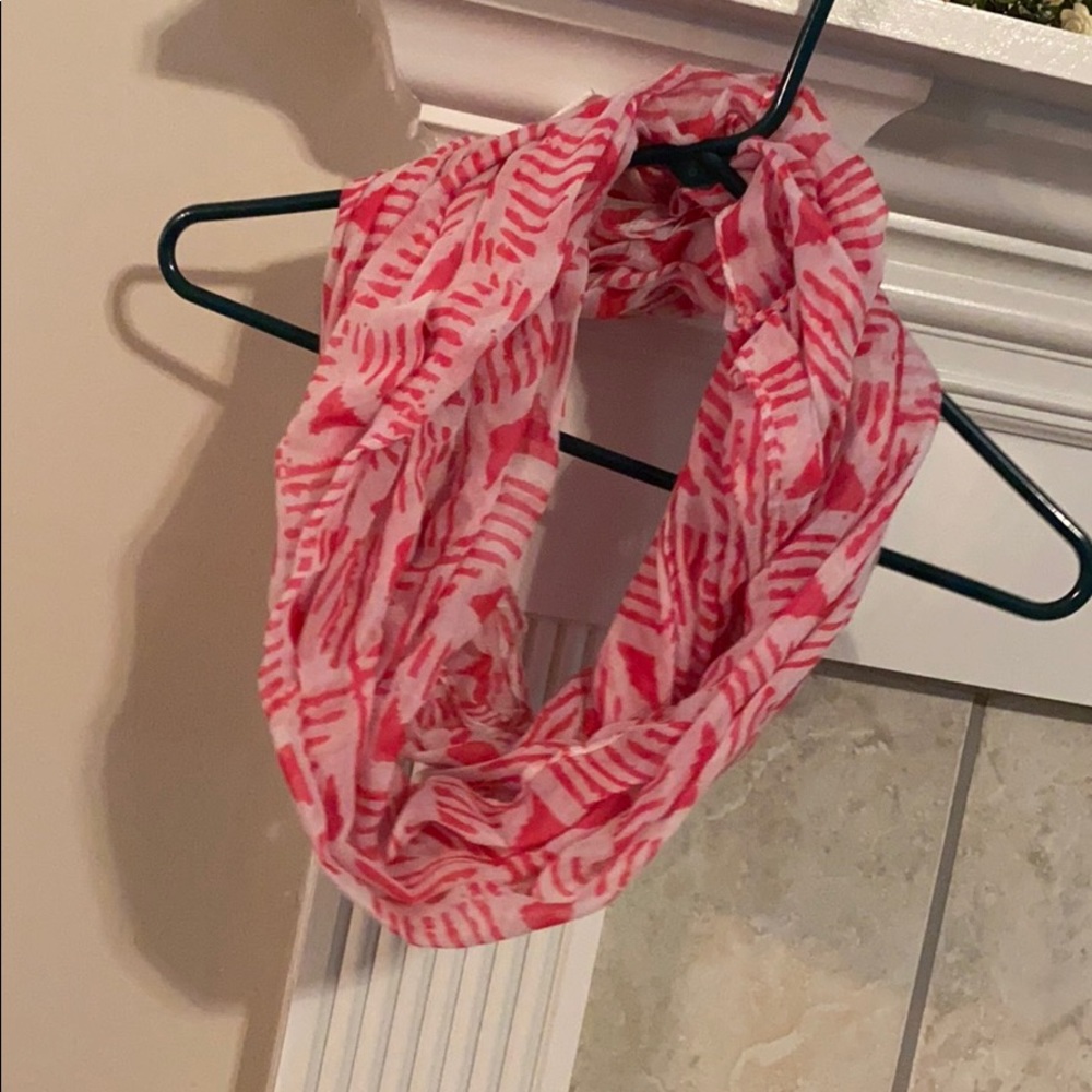 Pink & White Infinity Scarf